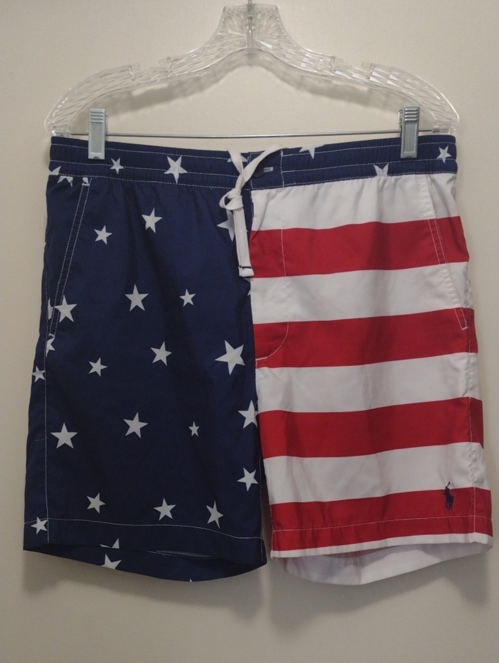 Polo Ralph Lauren American Flag Print Swim Trunks (J1334)